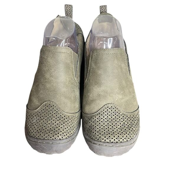 JBU by JAMBU Lena Olive Leather Elastic Gusset w/Memory Foam Women’s Size‎ 8W - Picture 1 of 7